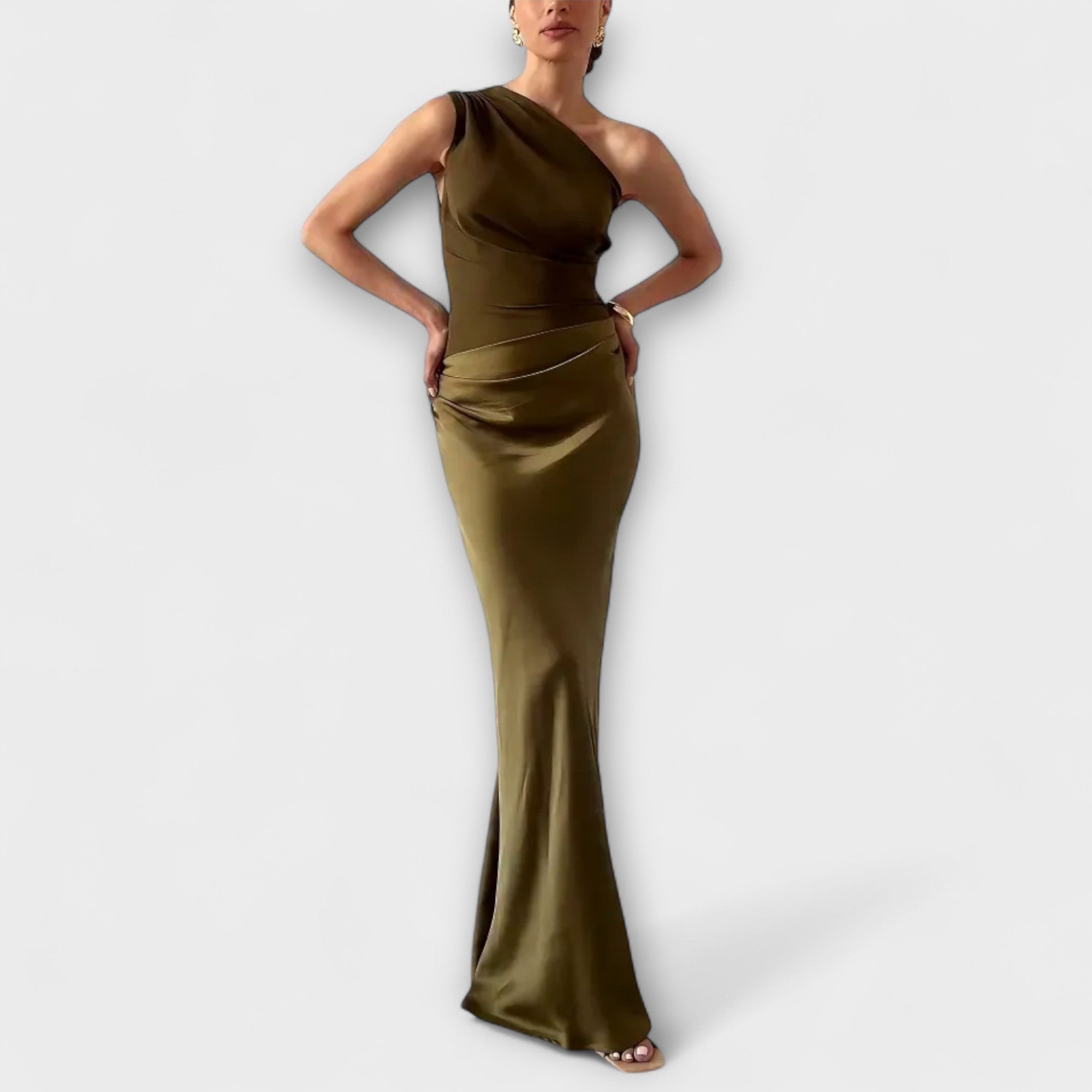 Theodora Castellano | Maxi-cocktailkjole med asymmetrisk snit