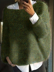 Malin Berggren | Oversized Striksweater med Rund Hals