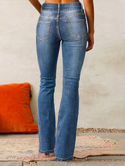 Romina Ashford | Højtaljede Flared Jeans i Long Denim til Kvinder