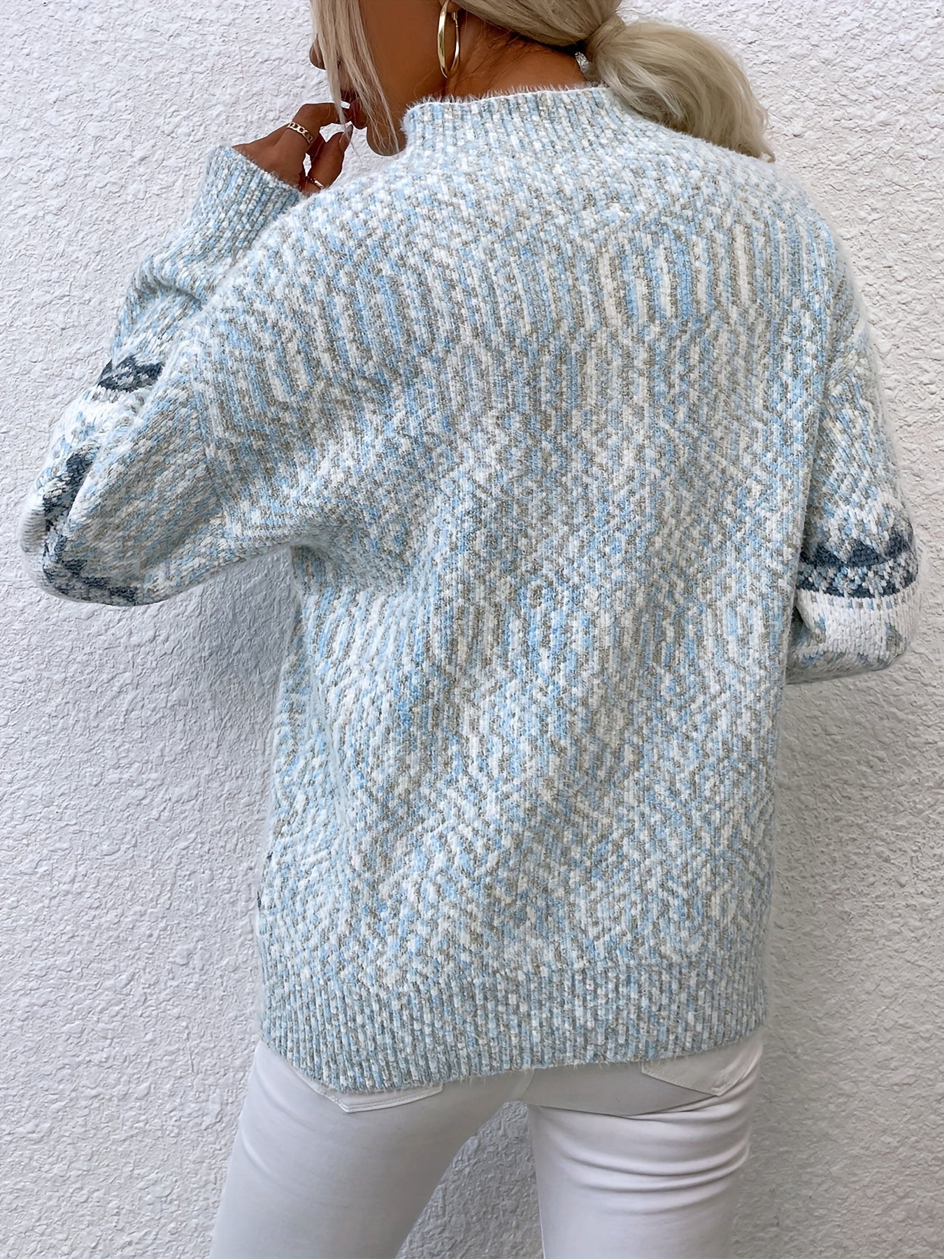 Christina Ravn | Schneeflockenpullover mit hohem Kragen