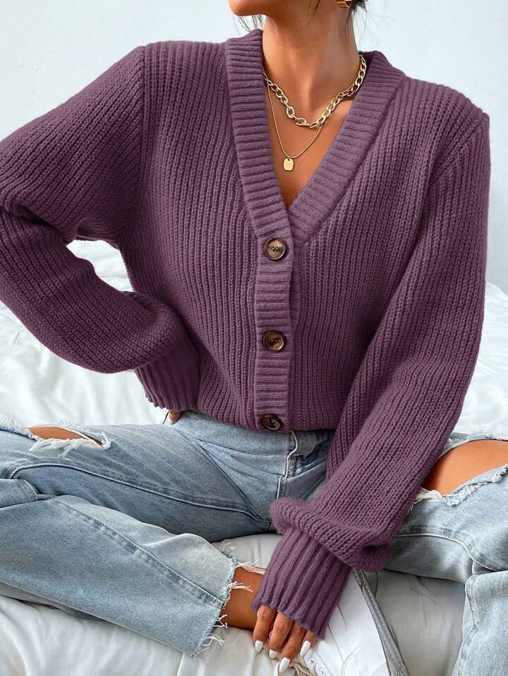 Nora Kjeldsen | Oversized Knitted Cardigan in Green