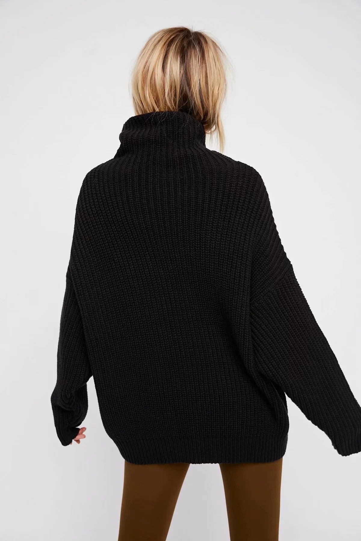 Sanne Dam | Oversize-Strickbluse mit Rollkragen