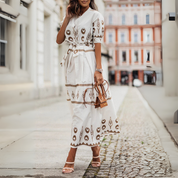 Amélie Rousseau | Midi bomuldskjole med vintage charme