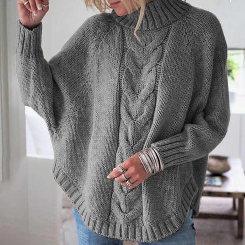 Marianne Krarup | Dámský oversized pletený svetr s netopýřími rukávy