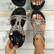 Celestine Montaigne | Boho-sandaler med udsmykkede remme