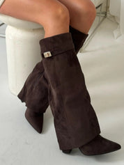 Margot Ashburn | Klassiske Suede Støvler i Beige