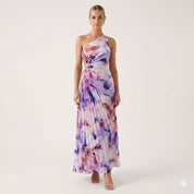Gemma Ashwell | Maxi-kjole med blomsterprint og én-skulder design