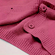 Thea Lundgren | Strikket cardigan i rosa med knapper