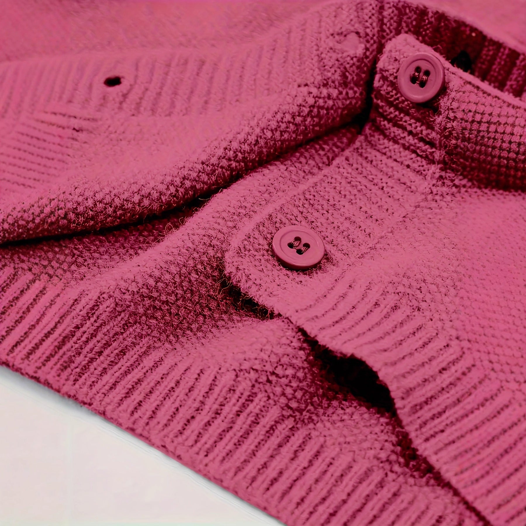 Thea Lundgren | Strikket cardigan i rosa med knapper