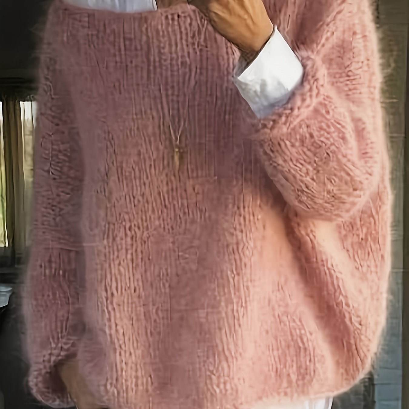 Malin Berggren | Oversized Striksweater med Rund Hals