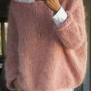 Malin Berggren | Oversized Striksweater med Rund Hals