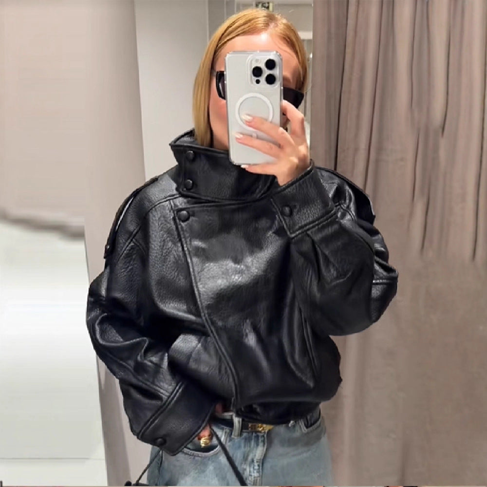 Trine Dahl | Retro-Lederjacke im Biker-Stil