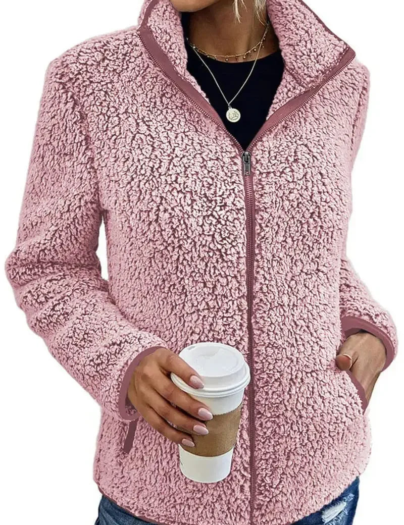 Marlena Rosewood | Fleece Lynlåstrøje i Bordeaux