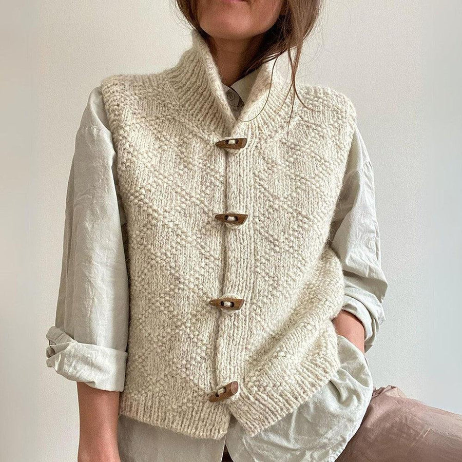 Amélie Laurent | Strikket vest med elegant tekstur