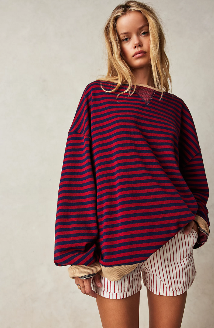 Selma Vinter | Striped Sweater with Round Neck