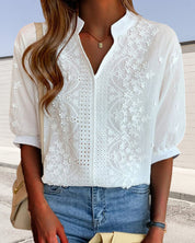 Sophie Laurent | Elegant casual bluse med flydende pasform