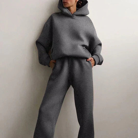 Lena Holst | Cropped Hoodie Set in Black for Women