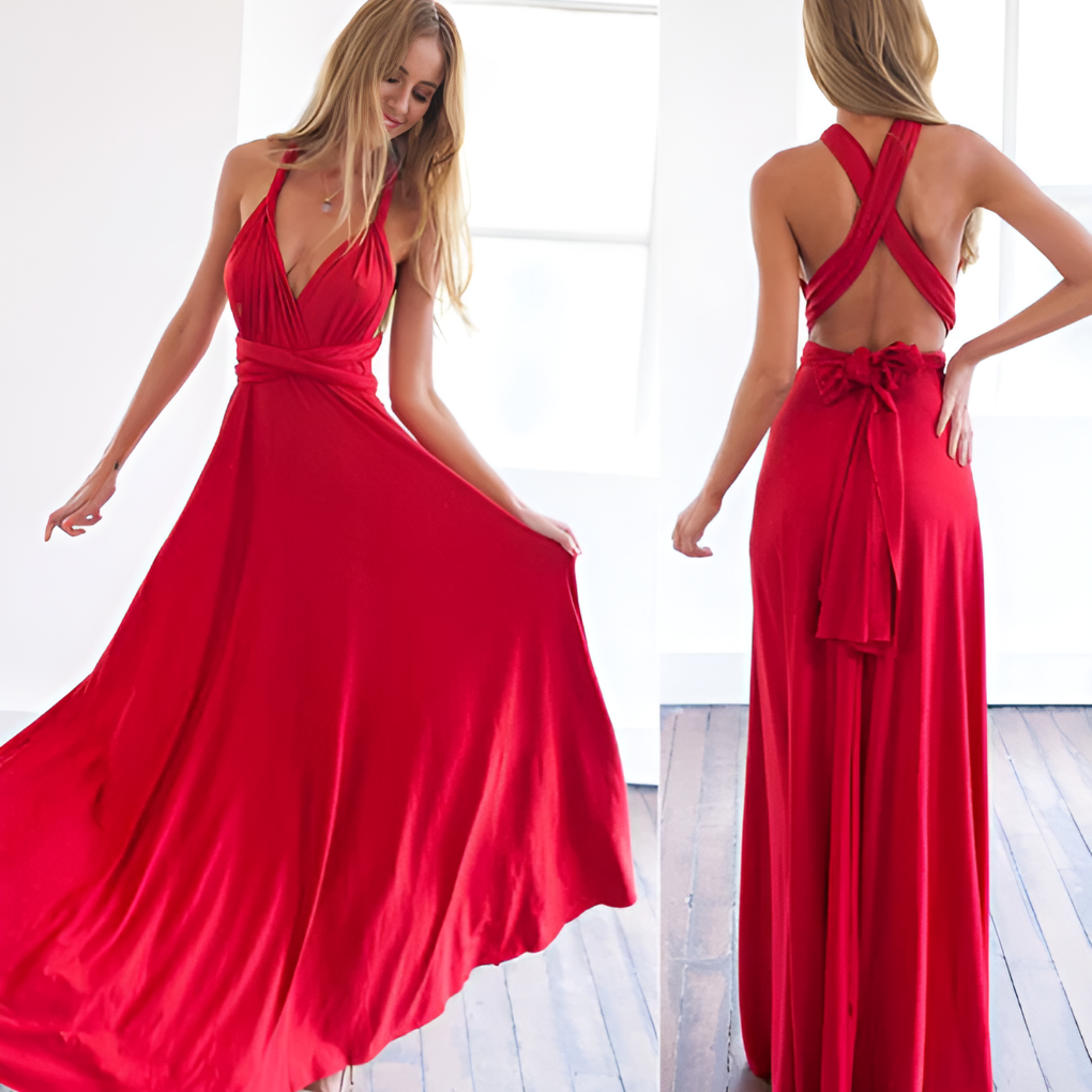 Valentina Moretti | Multiway maxikjole i elegant wrap-design