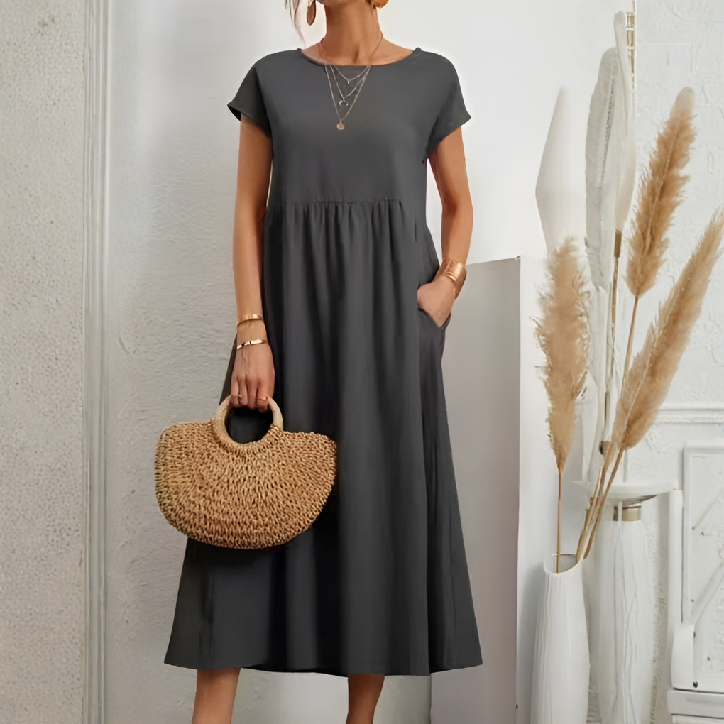 Juliette Moreau | Patchwork luksus midi kjole