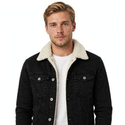 Lars Kjærholm | Denimjakke med Faux Pels-krave