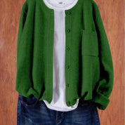 Thea Lundgren | Strikket cardigan i rosa med knapper
