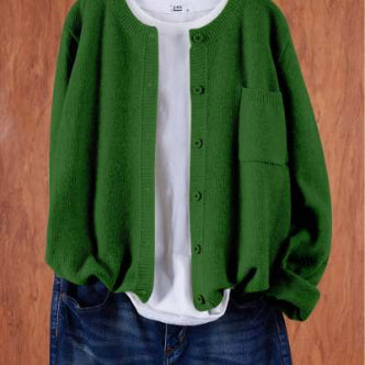 Thea Lundgren | Strikket cardigan i rosa med knapper