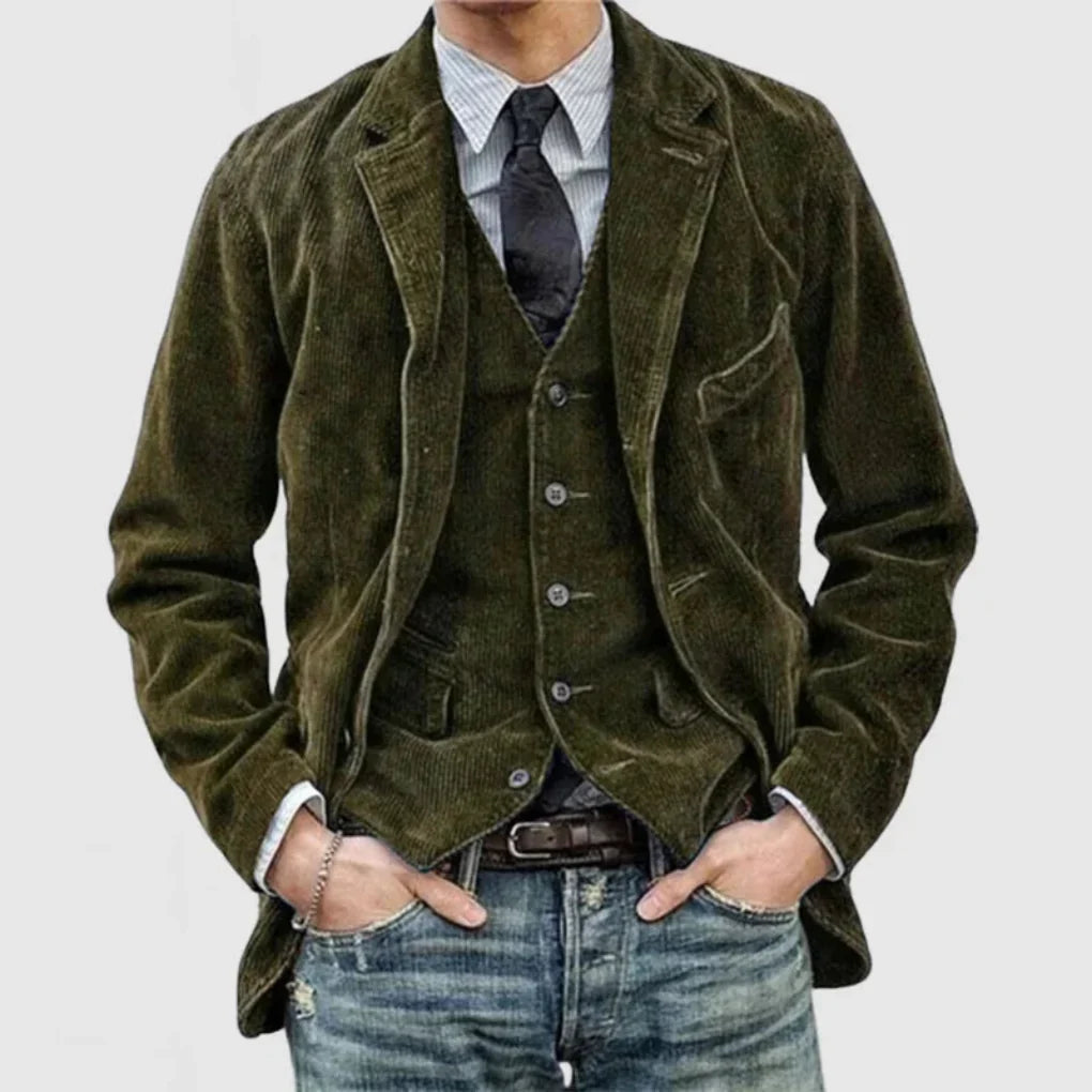 Frans Kolding | Vintage Corduroy Blazer- og Vestesæt
