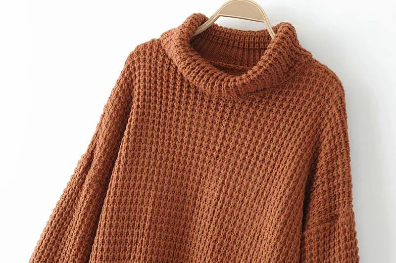 Sanne Dam | Oversize-Strickbluse mit Rollkragen