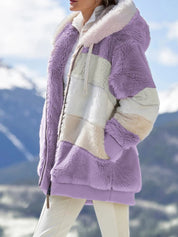 Nanna Poulsen | Fluffy Patchwork Jacket with Hood