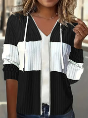 Solveig Kragh | Structured Colour-Block Hooded Jacket