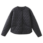 Louise Mortensen | Quilted cropped jacket with heart pattern