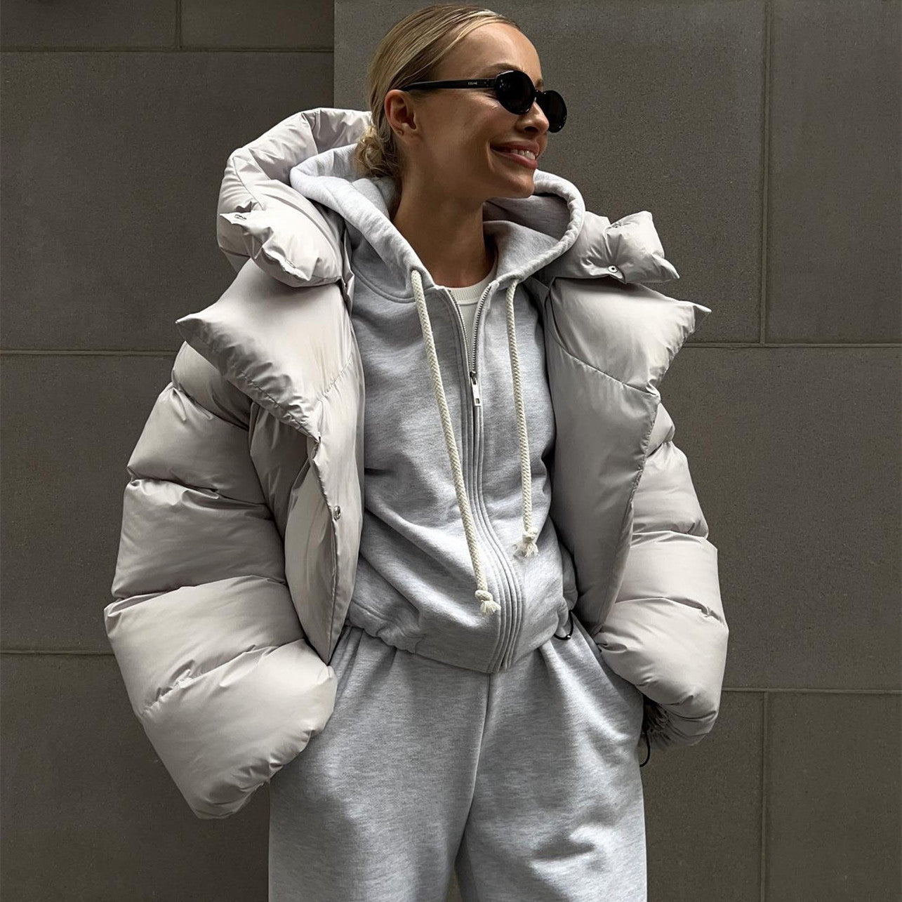 Maja Jensen | Pufferjakke i vatteret oversize-design