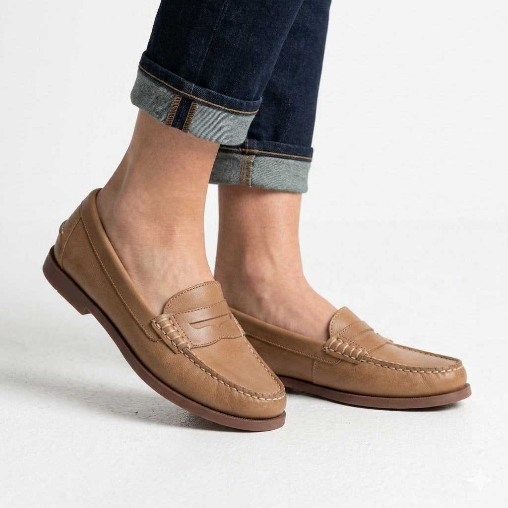 Petra Sundström | Klassiske Læder Loafers i Cognac