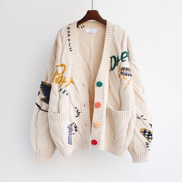 Lise Bang | Oversize kardigan s barevnými knoflíky