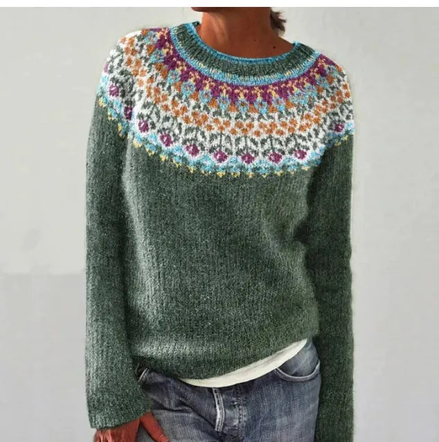 Élise Dupont | Strikpullover med retro mønster