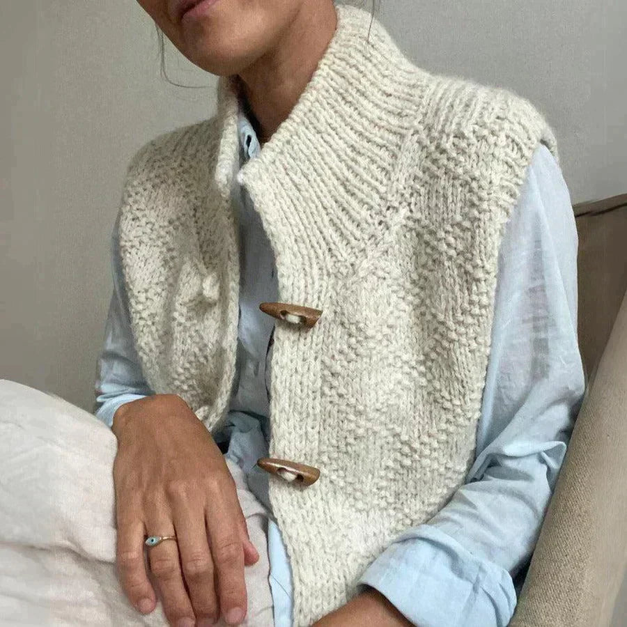 Amélie Laurent | Strikket vest med elegant tekstur
