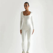 Natalie Rosewood | Langærmet Seamless Bodysuit i Charcoal