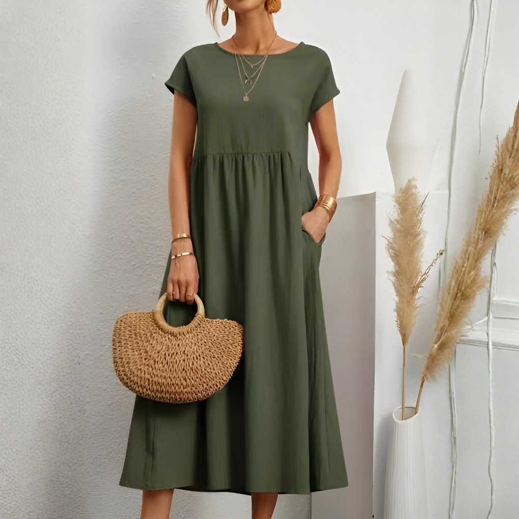 Juliette Moreau | Patchwork luksus midi kjole