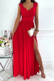 Gianna Ashcroft | Ærmeløs Maxi-kjole i Blush med Blonde-detaljer