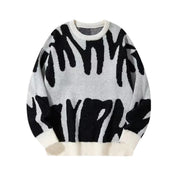 Oskar Lindgren | Oversize-Strickpullover mit Graffiti-Print
