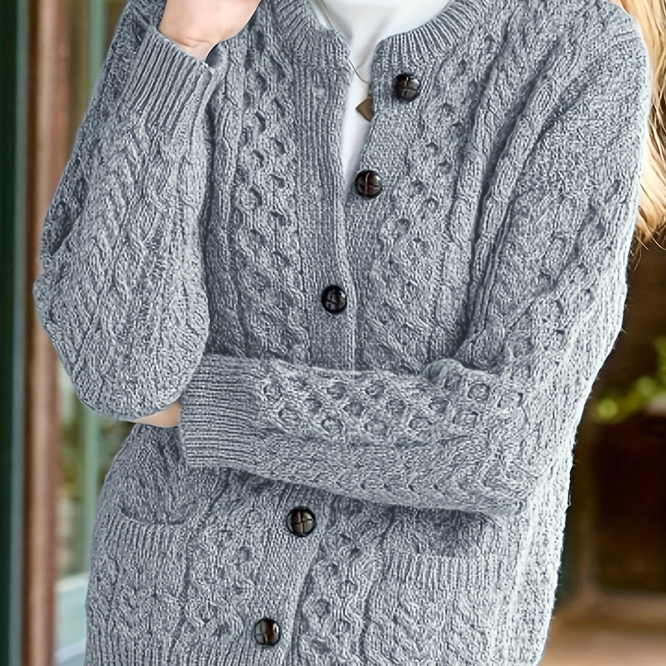 Julie Krogh | Structured Cardigan with Button Details