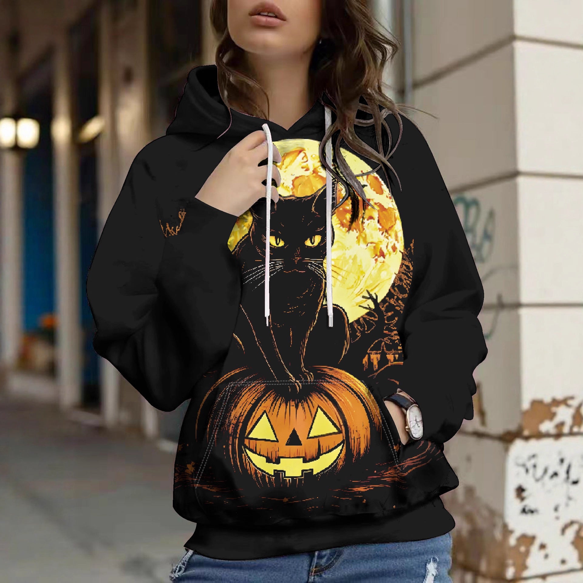 Black Cat Society | Black Cat Halloween Hoodie For Women