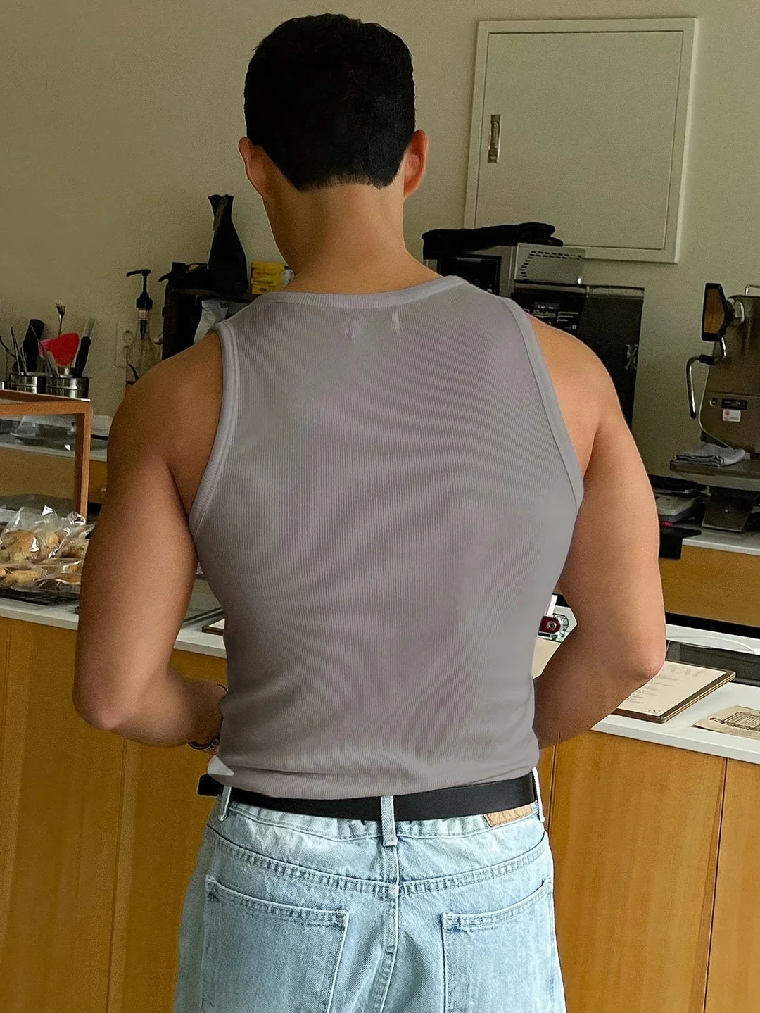 Kristian Bak | Ribstrikket Tanktop i Åndbart Bomuldsstof