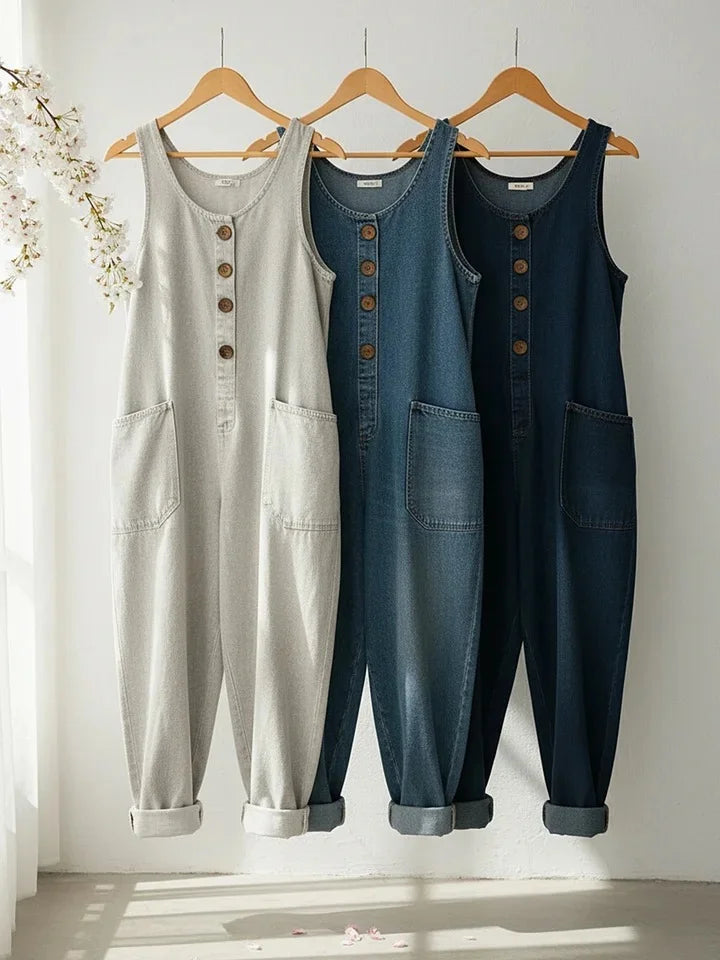 Signe Mortensen | Afslappet denim dungaree-jumpsuit til kvinder