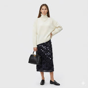 Francine Ashworth | Klassisk Crewneck Striktrøje i Cremehvid