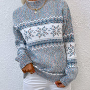 Christina Ravn | Schneeflockenpullover mit hohem Kragen