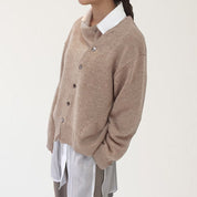 Nanna Kristensen | Oversized cardigan with diagonal buttons
