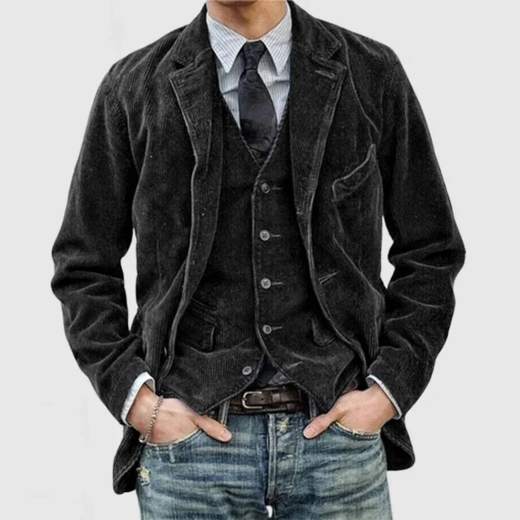 Frans Kolding | Vintage Corduroy Blazer- og Vestesæt