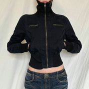 Marie Pedersen | Cropped-Bomberjacke mit Reißverschluss für Damen