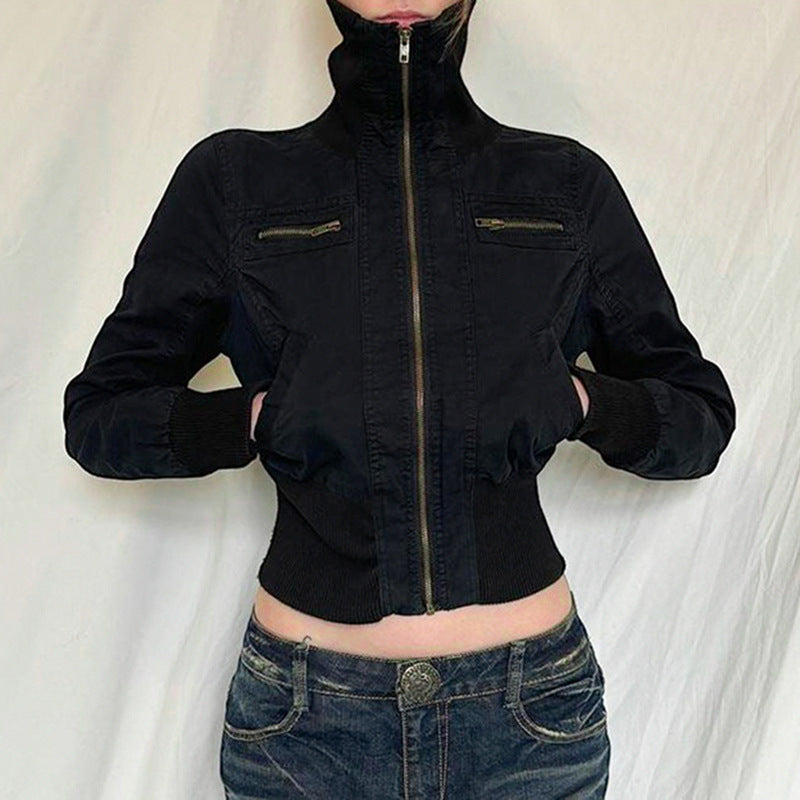Marie Pedersen | Cropped-Bomberjacke mit Reißverschluss für Damen